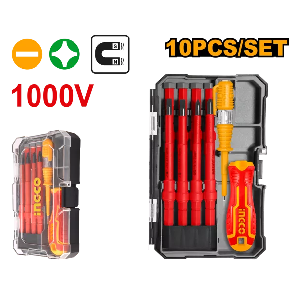 Interchangeable Insulated Screwdriver 10 Pcs Set Ingco in Pakistan