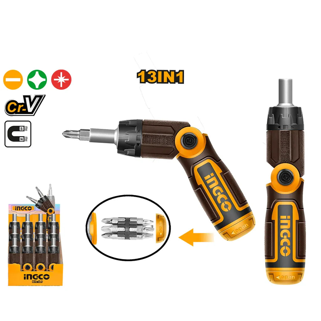 Screwdriver Set  13 IN 1 Ratchet Ingco in Pakistan