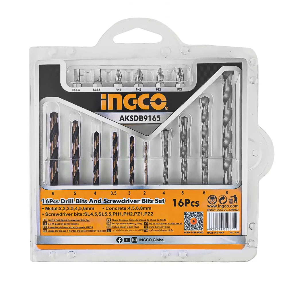 Drills Bit Screwdriver Set 16 pcs Ingco in Pakistan