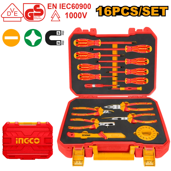 Insulated Hand Tools 16Pcs Set Ingco in Pakistan