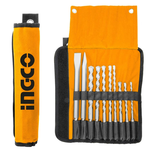 Hammer Drills Bit Chisels Set 10 pcs Ingco in Pakistan