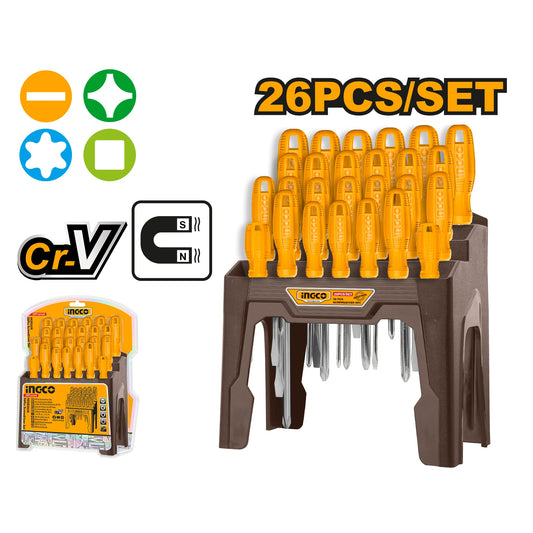 Screw Driver Set 26 Pcs Screwdriver set Super Select Ingco in Pakistan