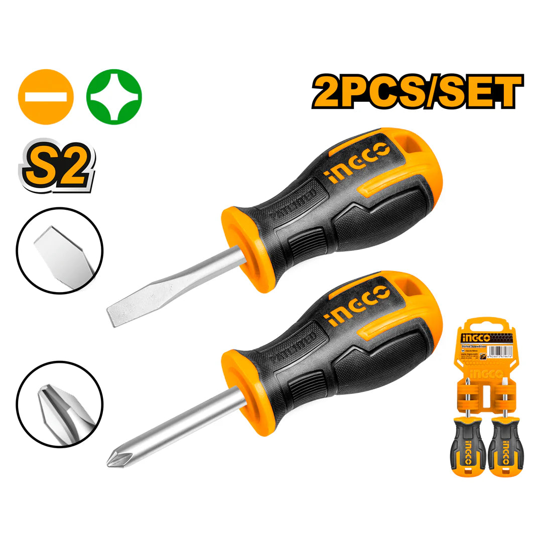 Screwdriver Set 2 Pcs Industrial Heavy Duty Ingco in Pakistan