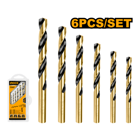 HSS Twist Drill BIts Set 6 Pcs Ingco in Pakistan