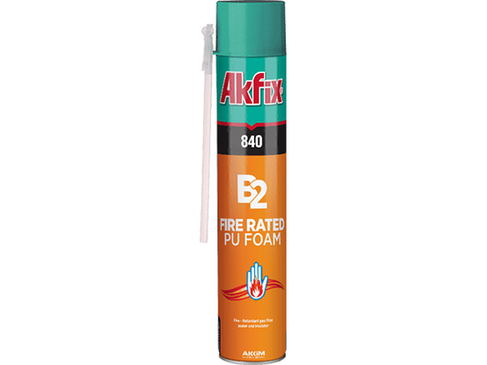 Akfix 750ml 840 Construction Foam B2 Fire Rated Pu Foam-Straw in Pakistan