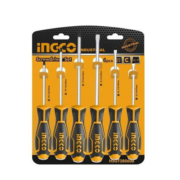 Screw Driver 6 Pcs Go Through Screwdriver Set Ingco in Pakistan