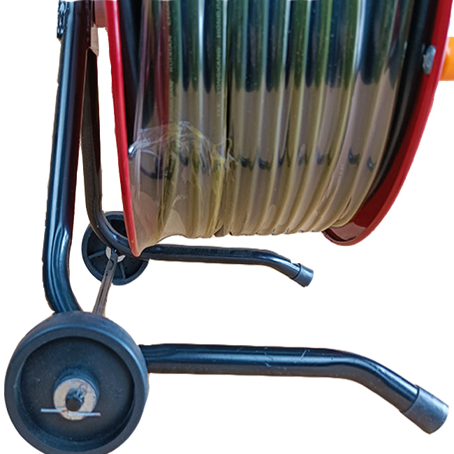 Extension Reel 100 Meters cable 3500 Watt 2.5mm 2 Core Wire With Earth Leakage Breaker with Trolley in Pakistan