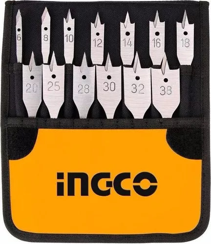 Flat Wood Drill Bits Set 13 Pcs Ingco in Pakistan