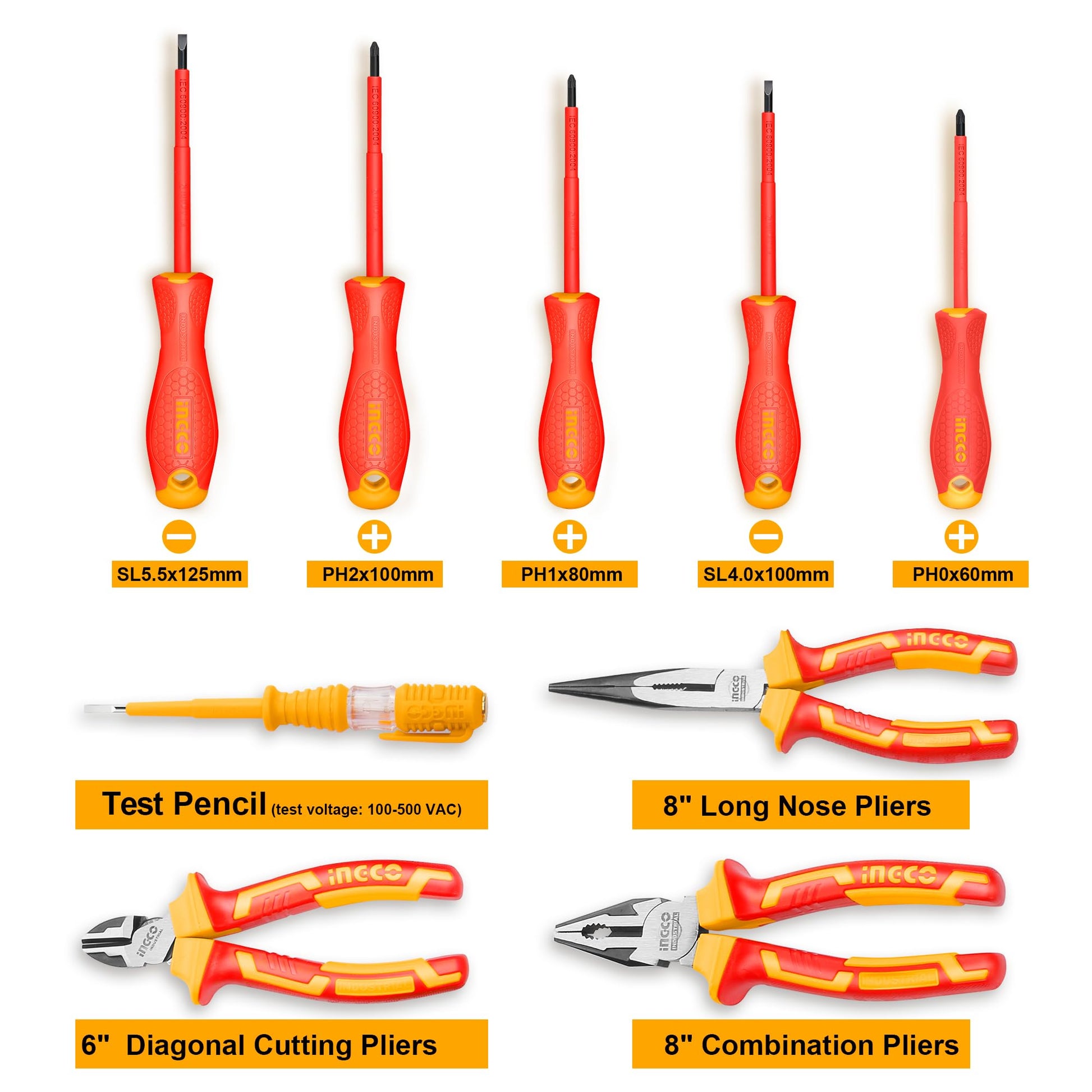 Insulated Hand Tools 9 Pcs Set Ingco in Pakistan