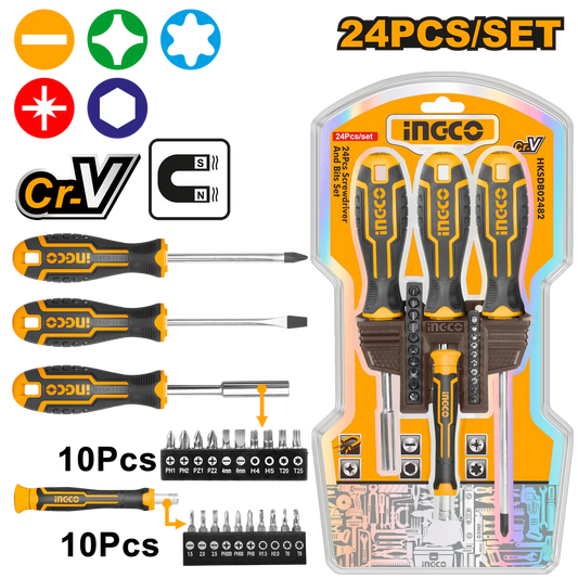 Screwdriver 24 Pcs Bits Set Ingco in Pakistan