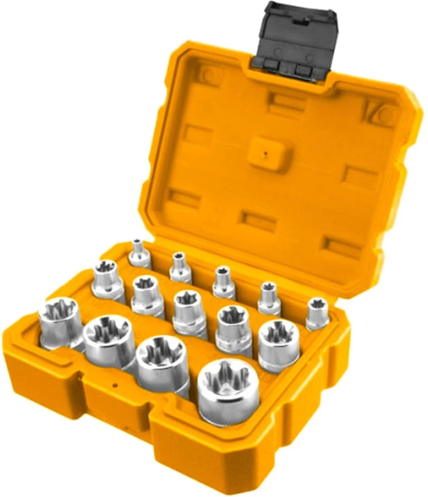 E Type Socket 14 Pcs Set CRV Quick Release Ingco in Pakistan