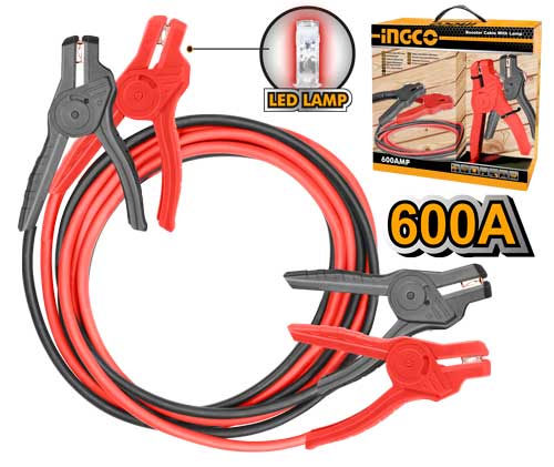 Booster Cable 600 AMP with Lamp Heavy Duty Ingco in Pakistan