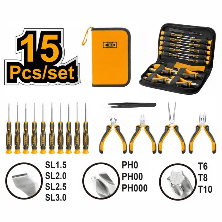 Precision Tools 15 Pcs Set Ingco in Pakistan