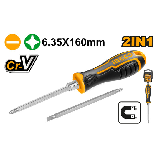 Screwdriver Set 2 IN 1 Soft Grip Ingco in Pakistan