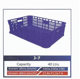 Plastic Crates Heavy Duty 40 Liter Model J7 Strong Durable in Pakistan