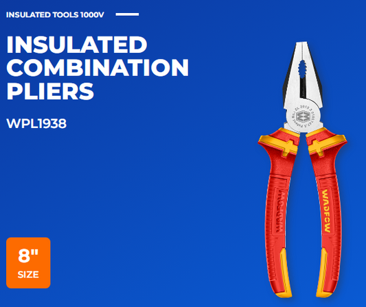 Insulated Combination Plier 8 Inch 200 mm Stand High Pressure 1000V Wadfow in Pakistan