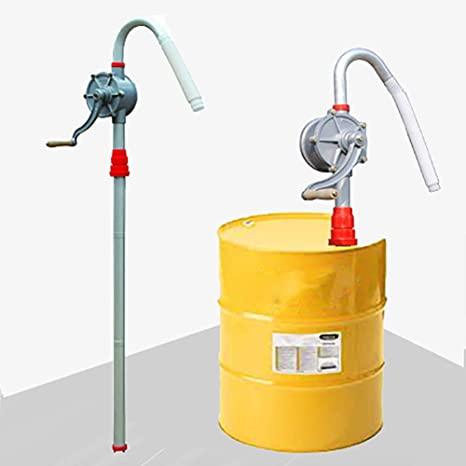 Aluminium Rotary Barrel Hand Pump Oil Fuel Petrol Kerosene Self Primin ...