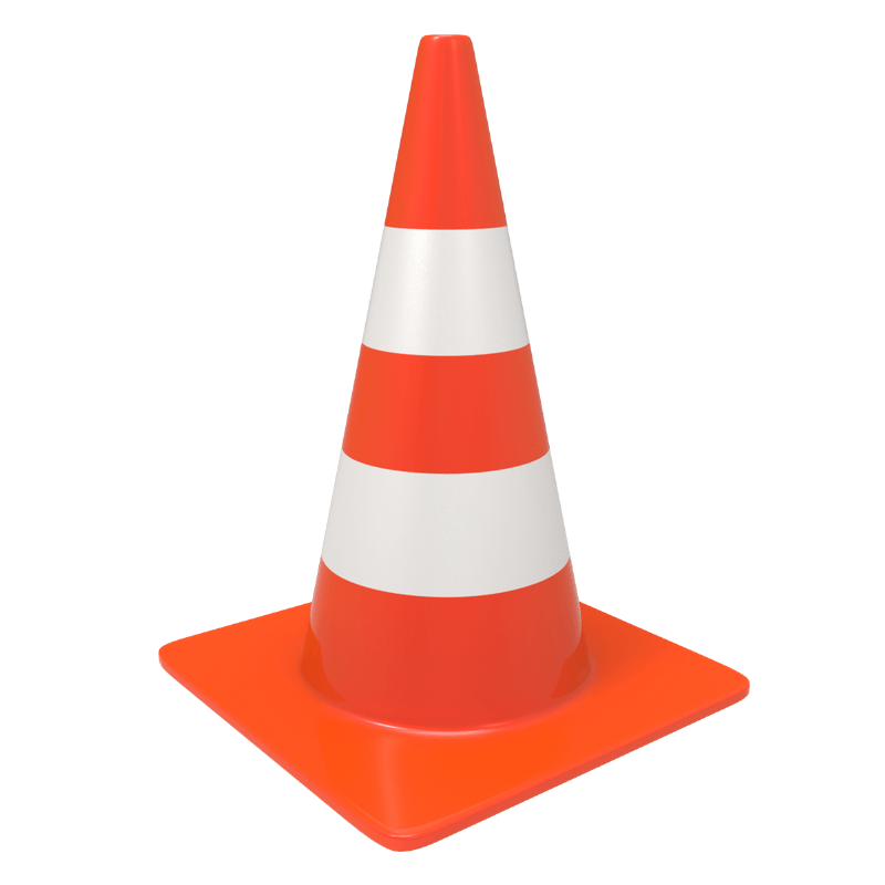 Traffic Cone Night Time Visibility 18 Inch Environmentally Friendly in Pakistan